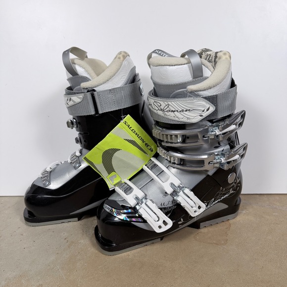 Salomon Shoes - Salomon X Fit Fusion Comfort Women's Ski Boots Black Silver Size 24.5 womens 7.5